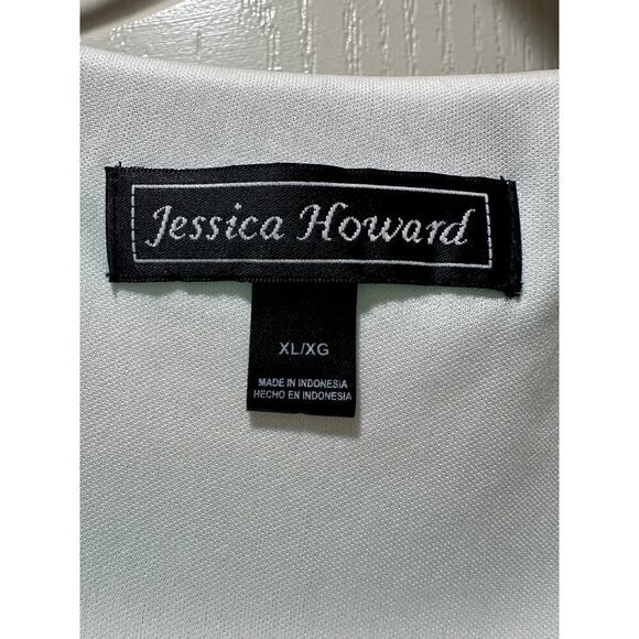 Jessica Howard NEW Size XL Sleeveless Striped Maxi Dress Turquoise, Black, Tan - Picture 8 of 16